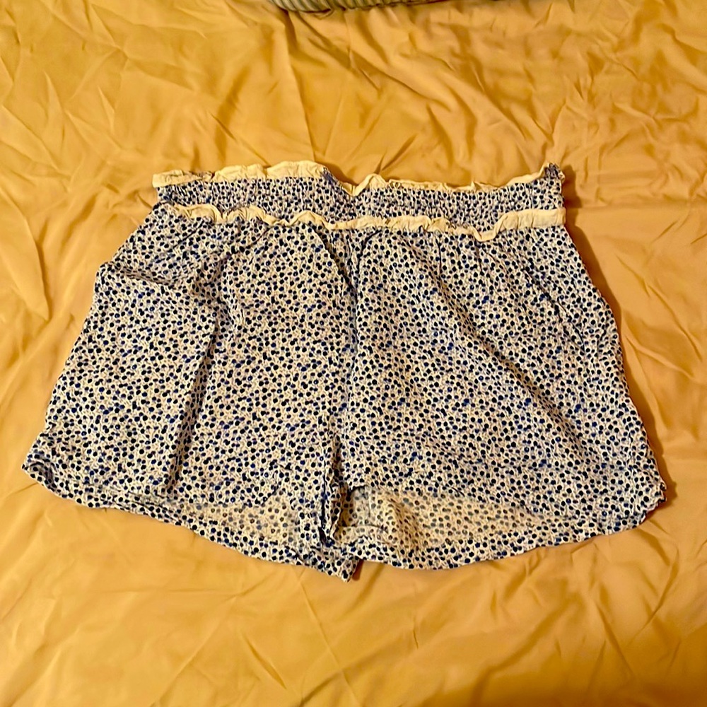 Blue floral shorts